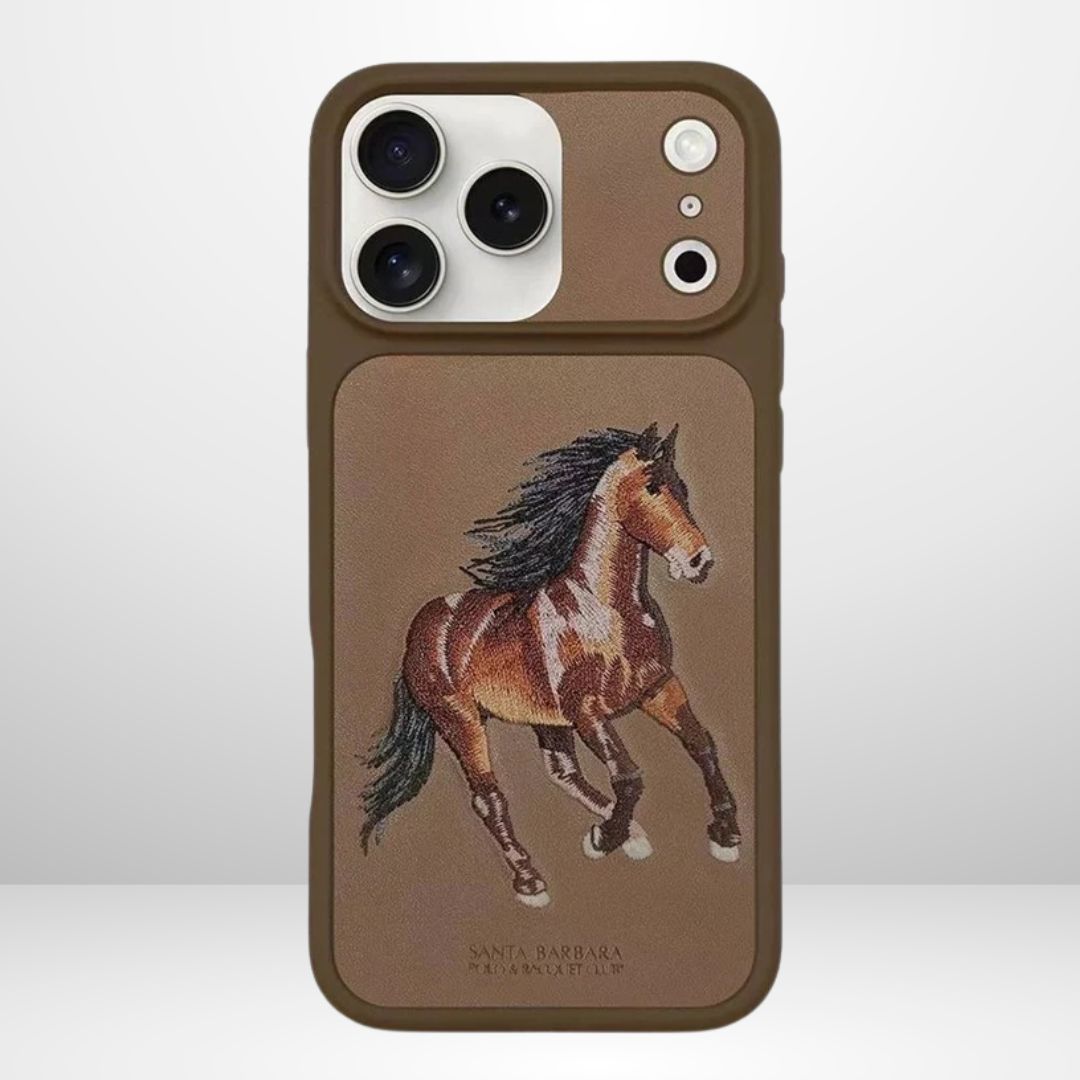 US POLO Boris Club Series Leather Case for iPhone 17 Series (BROWN)